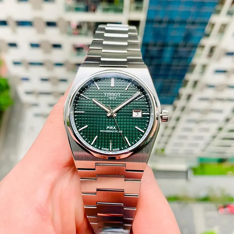 Tissot PRX Powermatic 80 Green Dial Men's Watch- T137.407.11.091.00